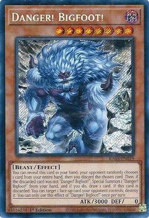 Danger! Bigfoot! (Alternate Art) [RA03-EN019] Secret Rare 1st Edition