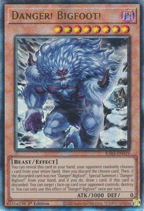Danger! Bigfoot! (Alternate Art) [RA03-EN019] Ultimate Rare 1st Edition