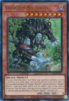 Danger! Bigfoot!  [RA03-EN019] Ultra Rare 1st Edition