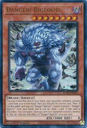 Danger! Bigfoot! (Alternate Art) [RA03-EN019] Ultra Rare 1st Edition