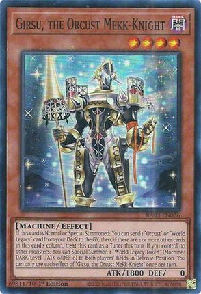 Girsu, the Orcust Mekk-Knight [RA03-EN026] Super Rare 1st Edition