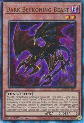 Dark Beckoning Beast  [RA03-EN027] Ultimate Rare 1st Edition
