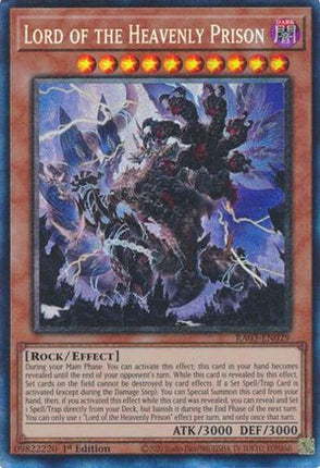 Lord of the Heavenly Prison  [RA03-EN029] Collector's Rare 1st Edition