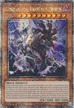 Lord of the Heavenly Prison  [RA03-EN029] Quarter Century Secret Rare 1st Edition