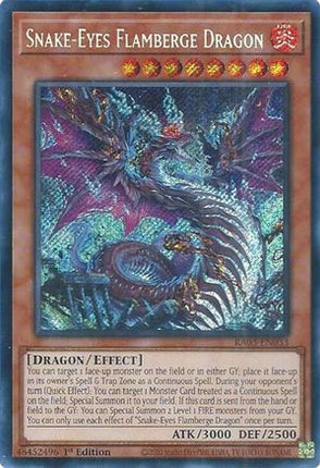 Snake-Eyes Flamberge Dragon  [RA03-EN033] Secret Rare 1st Edition