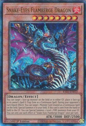 Snake-Eyes Flamberge Dragon  [RA03-EN033] Ultimate Rare 1st Edition