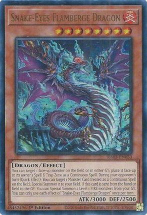 Snake-Eyes Flamberge Dragon  [RA03-EN033] Ultra Rare 1st Edition