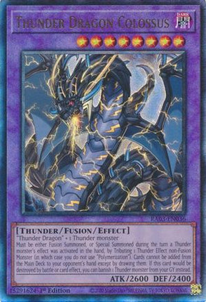 Thunder Dragon Colossus  [RA03-EN036] Ultimate Rare 1st Edition