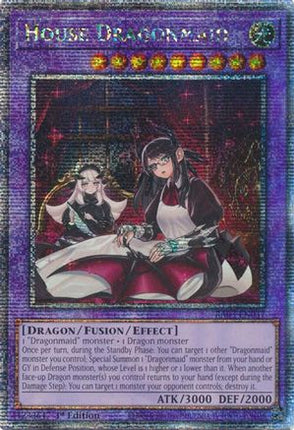 House Dragonmaid (Alternate Art) [RA03-EN037] Quarter Century Secret Rare 1st Edition