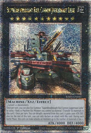 Superdreadnought Rail Cannon Juggernaut Liebe (Alternate Art) [RA03-EN041] Quarter Century Secret Rare 1st Edition