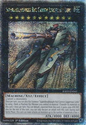 Superdreadnought Rail Cannon Juggernaut Liebe  [RA03-EN041] Quarter Century Secret Rare 1st Edition