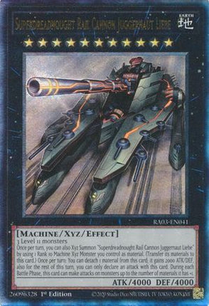 Superdreadnought Rail Cannon Juggernaut Liebe  [RA03-EN041] Ultimate Rare 1st Edition