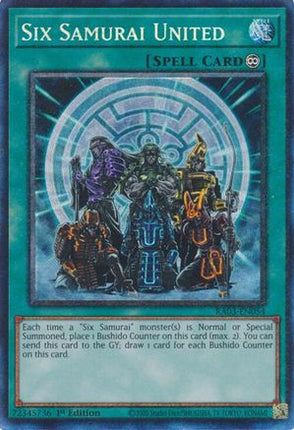 Six Samurai United  [RA03-EN054] Collector's Rare 1st Edition