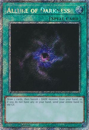 Allure of Darkness (Platinum Secret Rare)  [RA03-EN055] 1st Edition