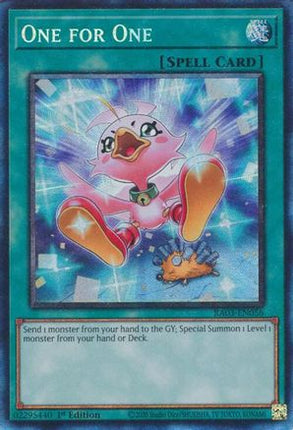One for One (Alternate Art) [RA03-EN056] Collector's Rare 1st Edition
