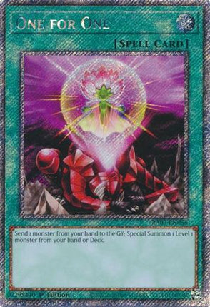 One for One  [RA03-EN056] Platinum Secret Rare 1st Edition