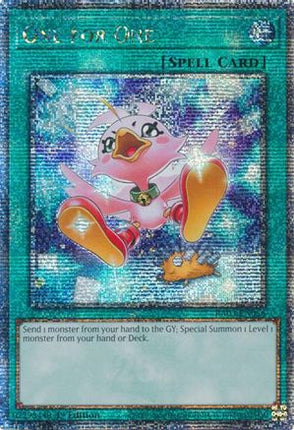 One for One (Alternate Art) [RA03-EN056] Quarter Century Secret Rare 1st Edition