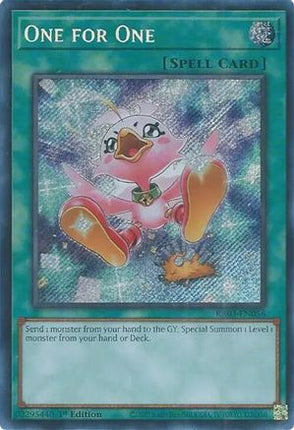One for One (Alternate Art) [RA03-EN056] Secret Rare 1st Edition