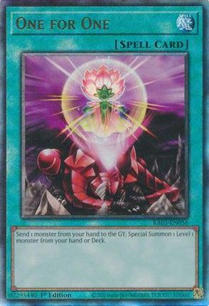 One for One  [RA03-EN056] Ultimate Rare 1st Edition