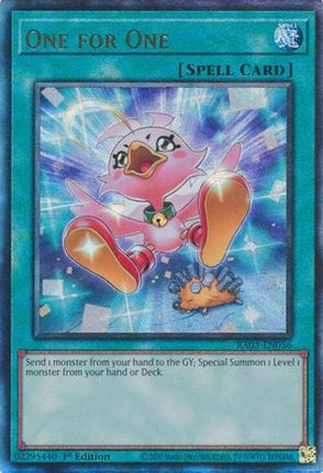 One for One (Alternate Art) [RA03-EN056] Ultimate Rare 1st Edition