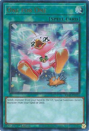 One for One (Alternate Art) [RA03-EN056] Ultra Rare 1st Edition