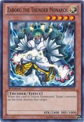 Zaborg the Thunder Monarch (Common / Short Print) [BP01-EN132] 1st Edition