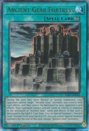 Ancient Gear Fortress  [RA03-EN062] Ultimate Rare 1st Edition
