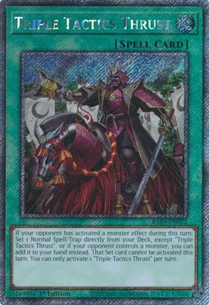 Triple Tactics Thrust  [RA03-EN072] Platinum Secret Rare 1st Edition
