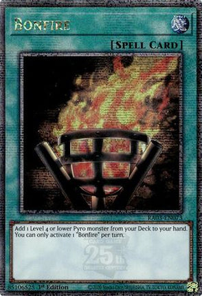 Bonfire  [RA03-EN073] Quarter Century Secret Rare 1st Edition