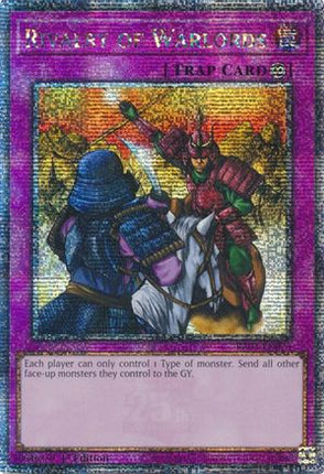 Rivalry of Warlords  [RA03-EN075] Quarter Century Secret Rare 1st Edition