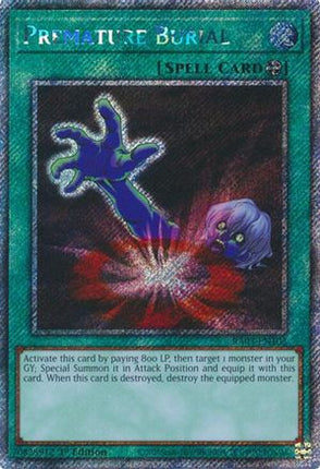 Premature Burial  [RA03-EN103] Platinum Secret Rare 1st Edition