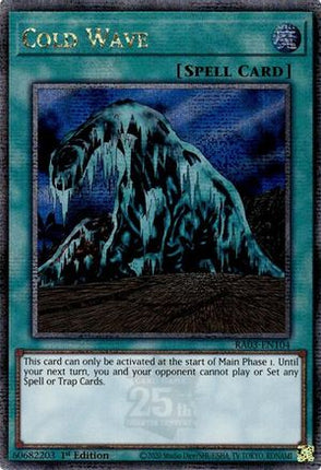 Cold Wave  [RA03-EN104] Quarter Century Secret Rare 1st Edition
