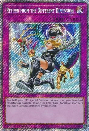 Return from the Different Dimension  [RA03-EN140] Platinum Secret Rare 1st Edition