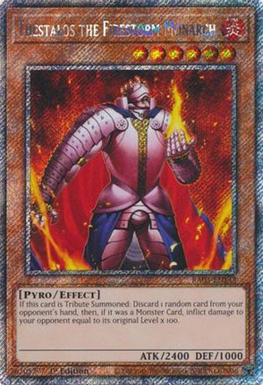 Thestalos the Firestorm Monarch  [RA03-EN143] Platinum Secret Rare 1st Edition