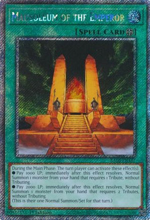 Mausoleum of the Emperor  [RA03-EN167] Platinum Secret Rare 1st Edition