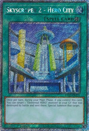 Skyscraper 2 - Hero City  [RA03-EN175] Platinum Secret Rare 1st Edition