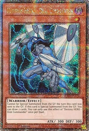 Destiny HERO - Disk Commander (Quarter Century Secret Rare)  [RA03-EN176] 1st Edition