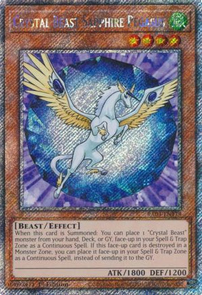 Crystal Beast Sapphire Pegasus  [RA03-EN179] Platinum Secret Rare 1st Edition