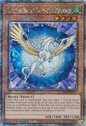 Crystal Beast Sapphire Pegasus  [RA03-EN179] Quarter Century Secret Rare 1st Edition