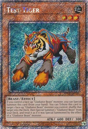 Test Tiger (Platinum Secret Rare)  [RA03-EN189] 1st Edition