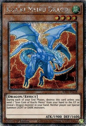 Koa'ki Meiru Drago  [RA03-EN218] Platinum Secret Rare 1st Edition