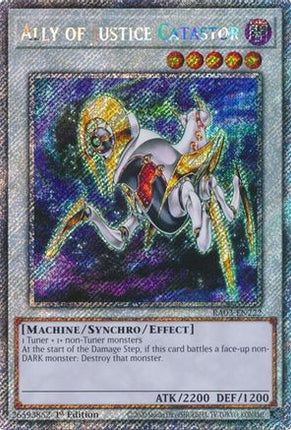 Ally of Justice Catastor  [RA03-EN222] Platinum Secret Rare 1st Edition
