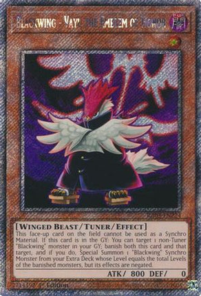 Blackwing - Vayu the Emblem of Honor  [RA03-EN224] Platinum Secret Rare 1st Edition