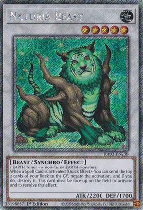 Naturia Beast  [RA03-EN238] Platinum Secret Rare 1st Edition