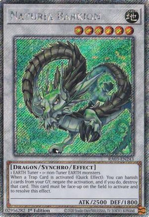 Naturia Barkion  [RA03-EN243] Platinum Secret Rare 1st Edition