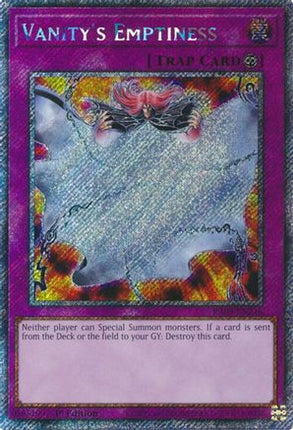 Vanity's Emptiness  [RA03-EN246] Platinum Secret Rare 1st Edition