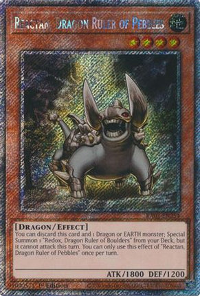 Reactan, Dragon Ruler of Pebbles  [RA03-EN254] Platinum Secret Rare 1st Edition