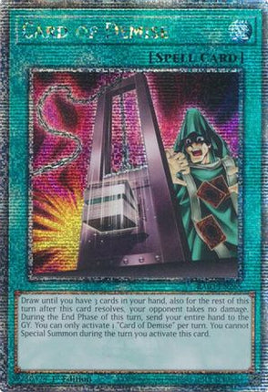 Card of Demise  [RA03-EN265] Quarter Century Secret Rare 1st Edition