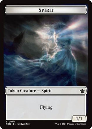 Spirit // Cat (0001) Doubled-Sided Token [Foundations]