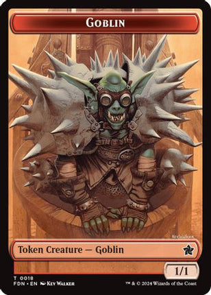 Goblin // Insect Doubled-Sided Token [Foundations] Foil